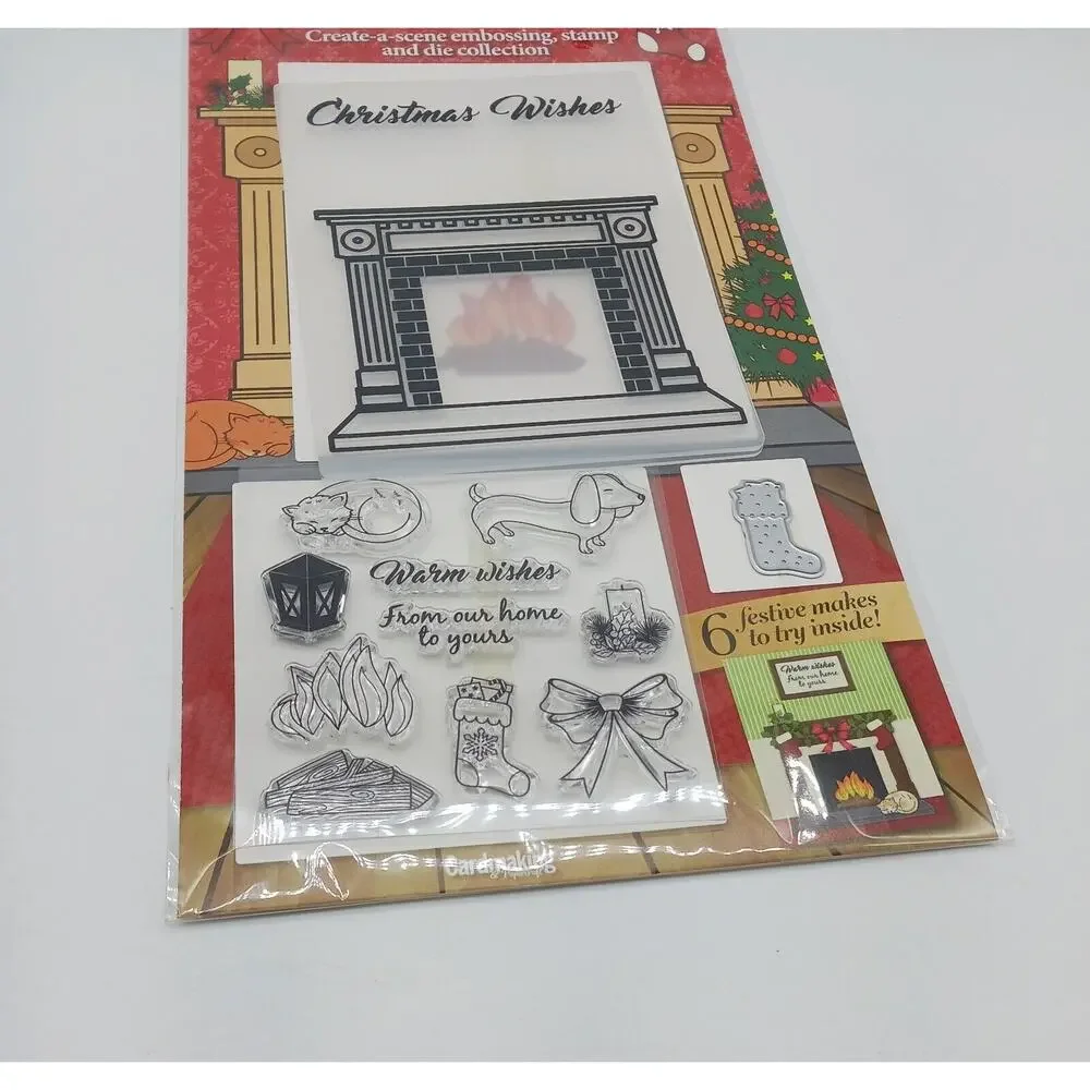 Jennifer Ellory Cosy Christmas Create A Scene Embossing Stamp & Die Collection